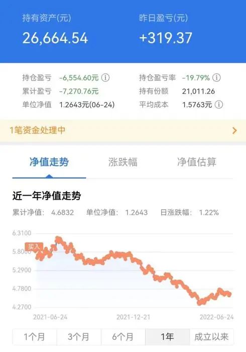 基金收益。受访者供图